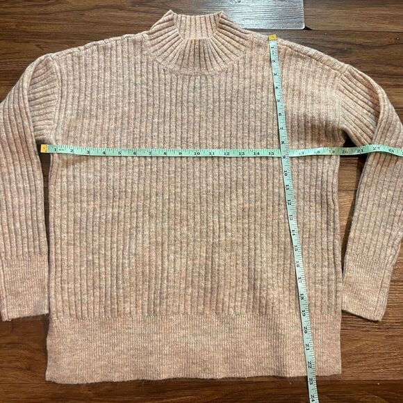 Loft Outlet Sweater Beige Long Sleeve Mock Neck Sweatshirt Women's S Turtle Neck - Picture 2 of 5